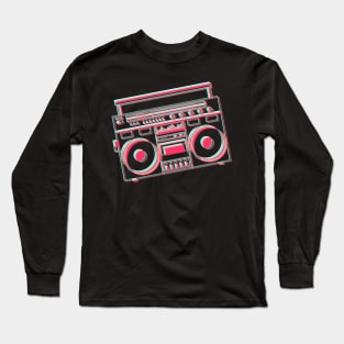 Boombox Ghetto Blaster Long Sleeve T-Shirt